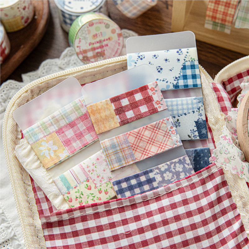 Patchwork Garden Series Flash Washi/Sulfuric Acid Paper Tape featuring garden designs for journaling, scrapbooking and collage