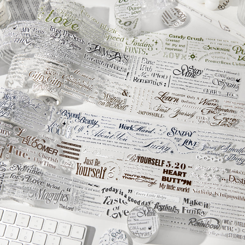 Slow writing series Die Cutting Synthetic Paper Tape for journaling, scrapbooking and collage
