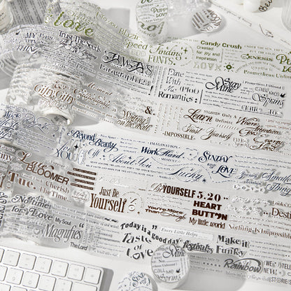 Slow writing series Die Cutting Synthetic Paper Tape for journaling, scrapbooking and collage