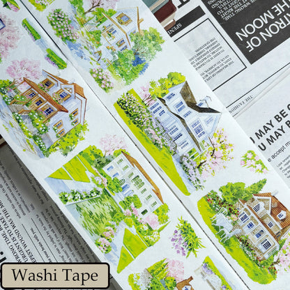 7.5cm*125cm Spring Secret Garden Die Cutting Washi/PET Tape