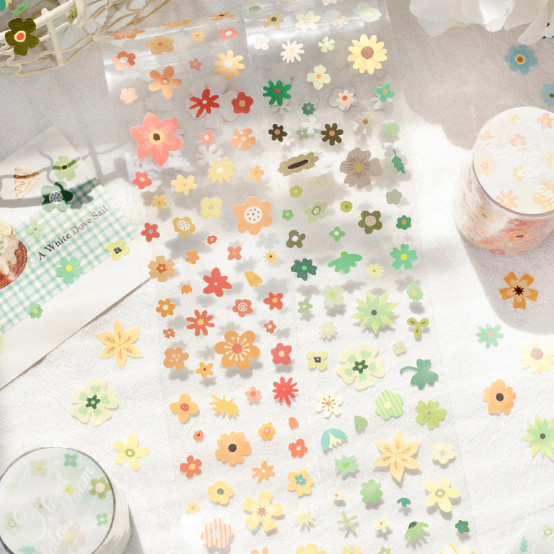 Little Flower Story Series Die Cutting Synthetic Paper Tape