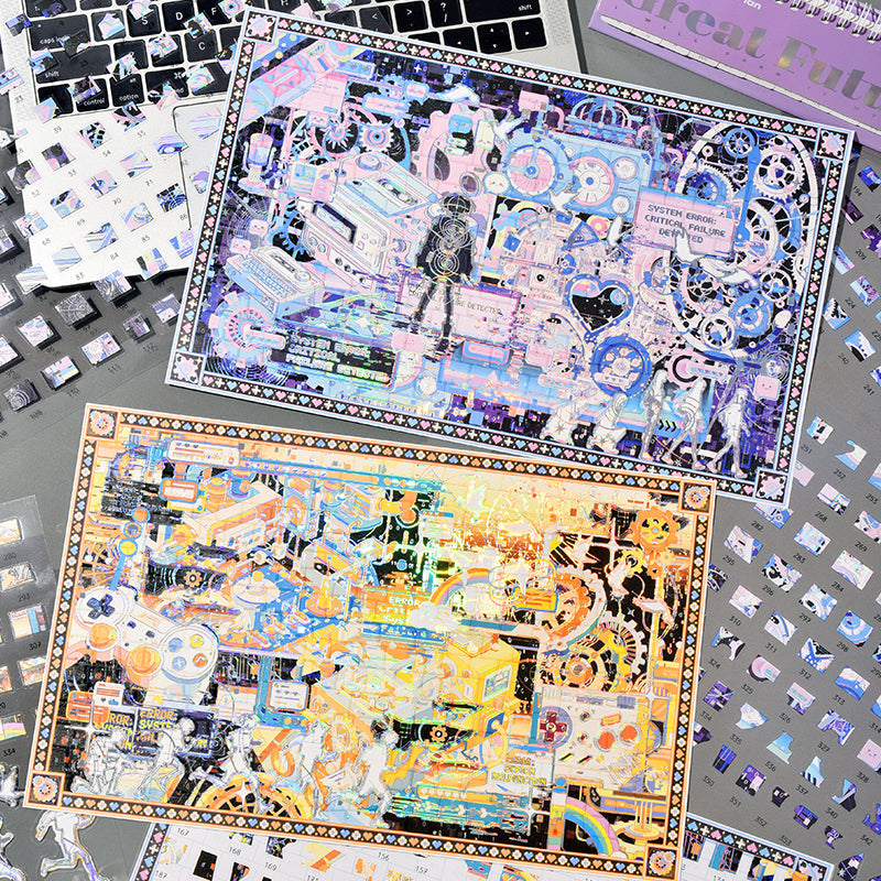 Floating Point Random Series 3D Sticker for journaling, scrapbooking and collage