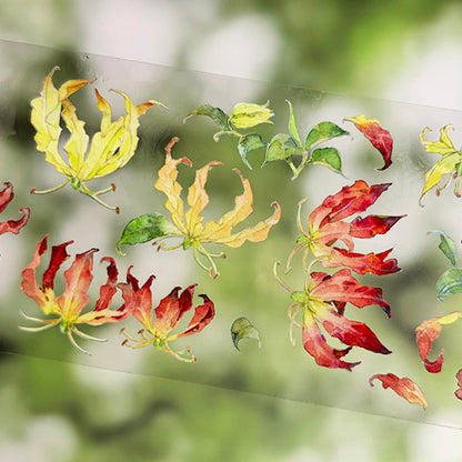 6cm*100cm Garland Lily Shell Light PET Tape featuring light designs for journaling, scrapbooking and collage