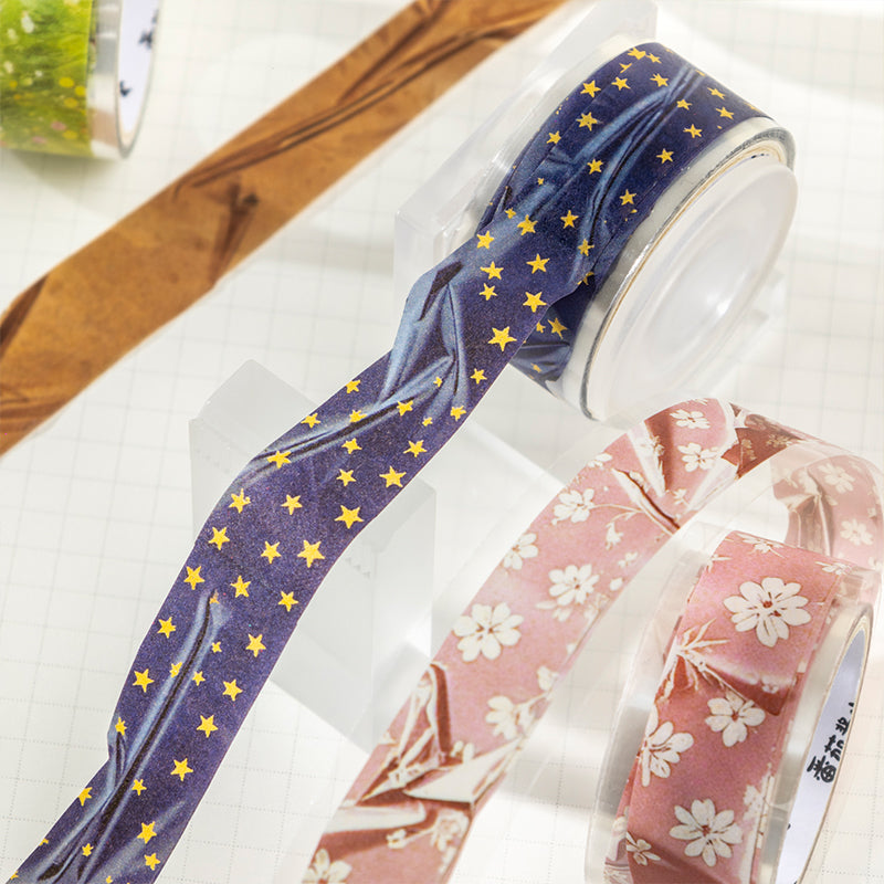 Floral Ruffled Series Washi Tape featuring floral designs for journaling, scrapbooking and collage