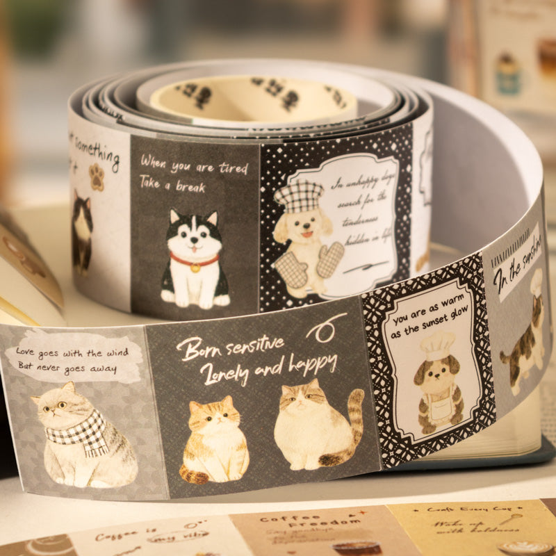 Soft Afternoon Series Die Cutting Writing Paper Tape for journaling, scrapbooking and collage