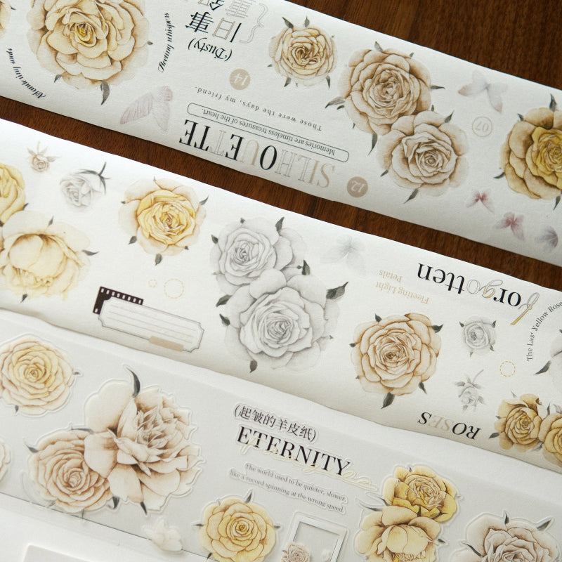 Whole Roll 6cm*6m Retelling The Past Die Cutting Washi/PET Tape