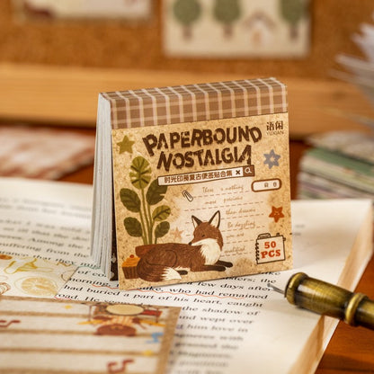 Forest Animal Theme Mini Scrapbook Paper Pad 50 Paper Pack