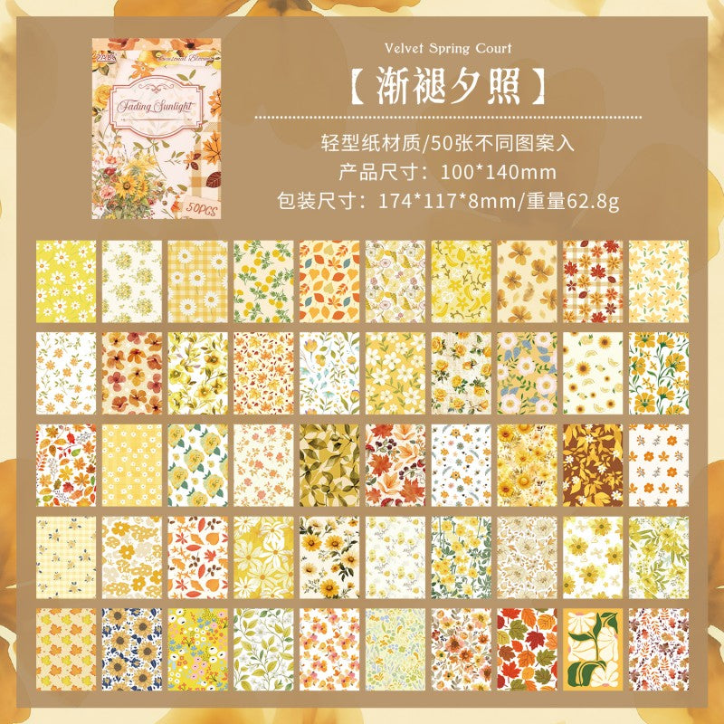 Seasonal Flower Letter Material Book