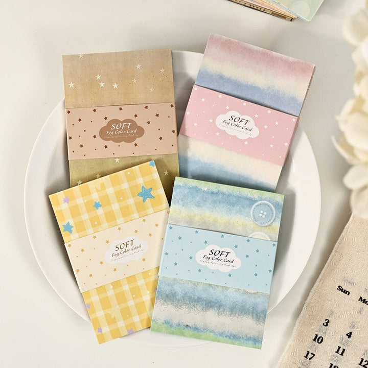 Soft Fog Color Card Writing Paper