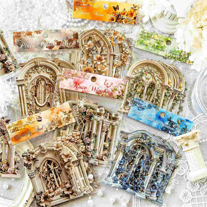 Vintage Floral Window Sticker Pack