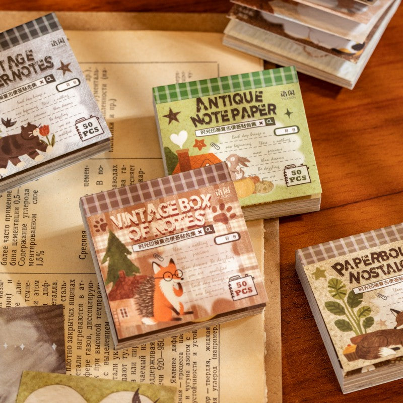 Forest Animal Theme Mini Scrapbook Paper Pad 50 Paper Pack