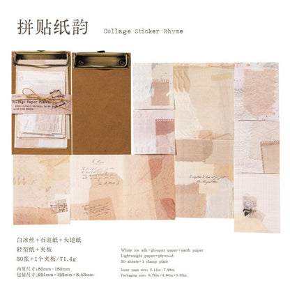 Time Between The Pages Papier matériel 30 pièces Papier matériel