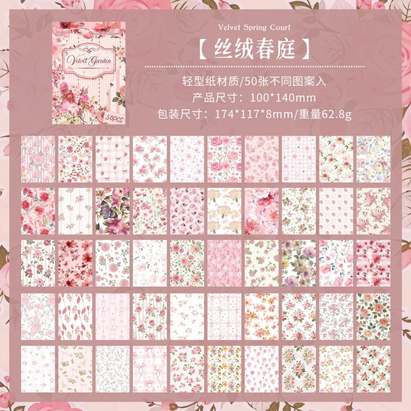 Seasonal Flower Letter Material Book