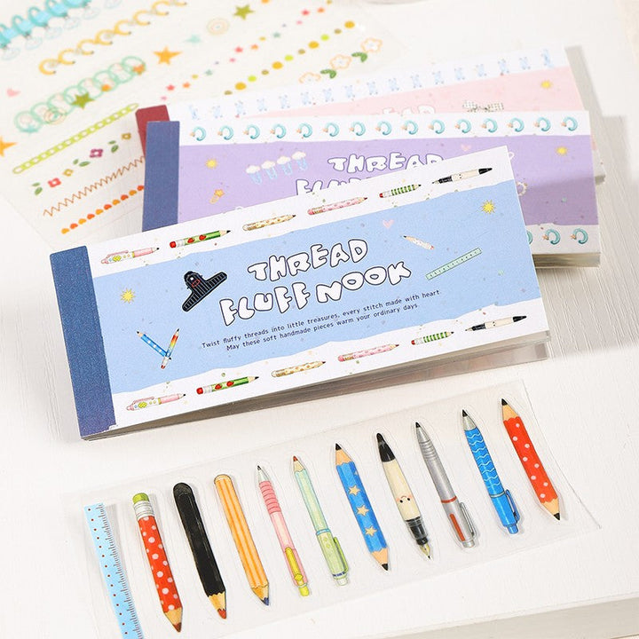 Threadfluff Shop Series Sticker Pack featuring shop designs for journaling, scrapbooking and collage