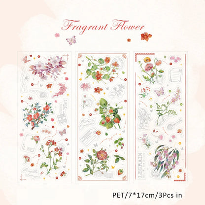 Vintage Plant Guide Sticker Set – Cottagecore Scrapbooking & Bullet Journal Sticker