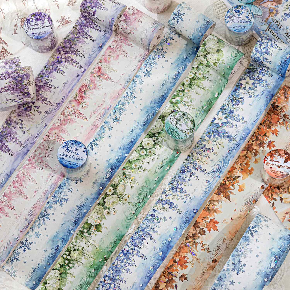 Floating Blossoms Reflection Washi Tape