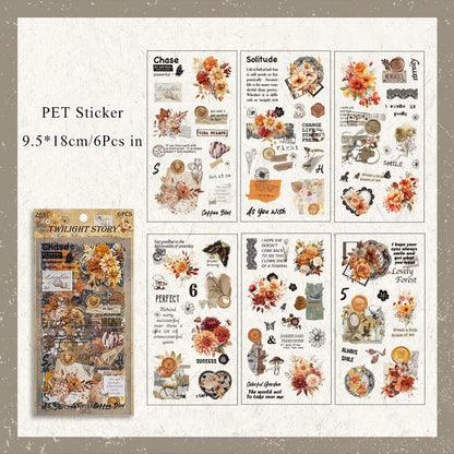 Falling Floral Bud Net Sticker Sheet – Aesthetic Botanical Journaling & Scrapbook Sticker