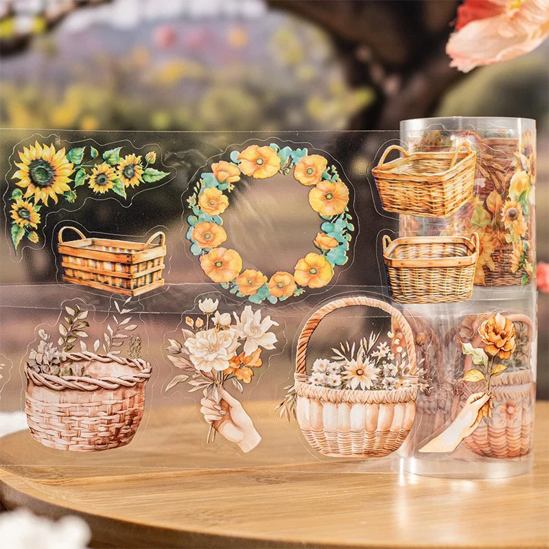 Blooming Season Flower Basket PET Tape