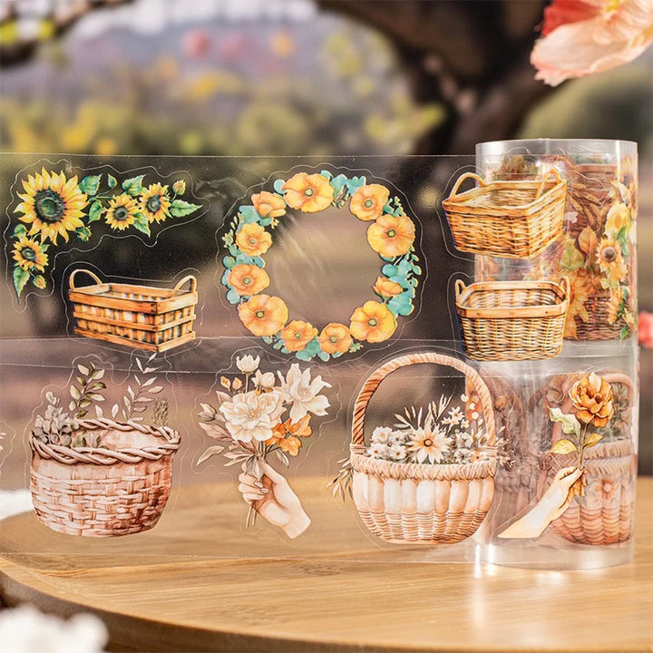 Blooming Season Flower Basket PET Tape