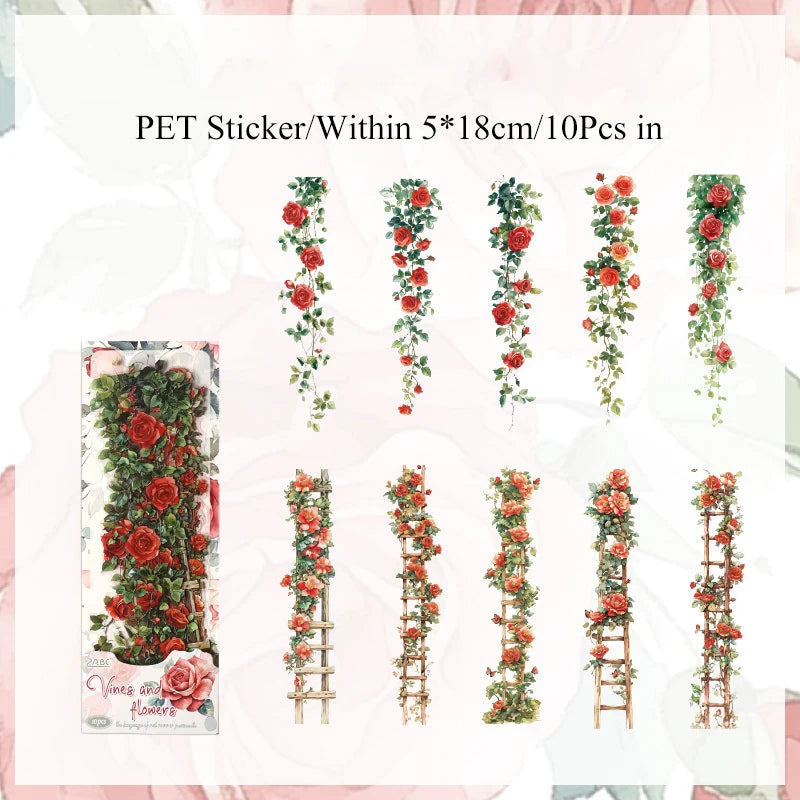Vines lead flowers Sticker