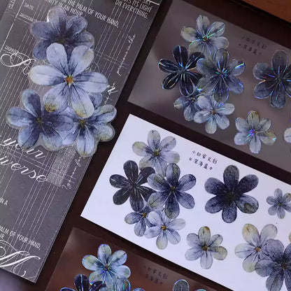 Deep Sea Blue Vintage Floral PET & Washi Tape