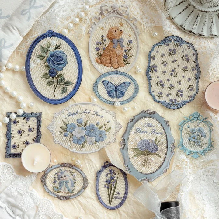 Lace Floral Frame Sticker Pack