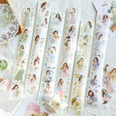 Light Vintage Figure & Flower Washi Tape