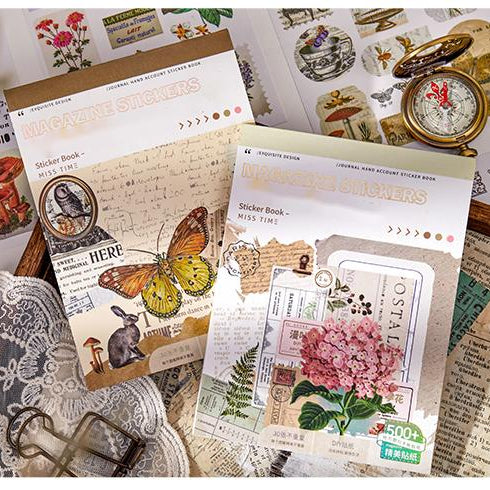 Vintage Butterfly Garden Sticker Book
