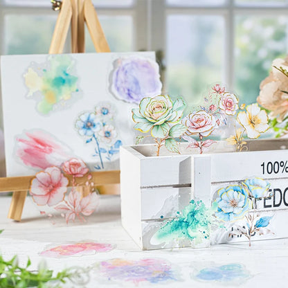Gilded Floral PET Sticker Tape