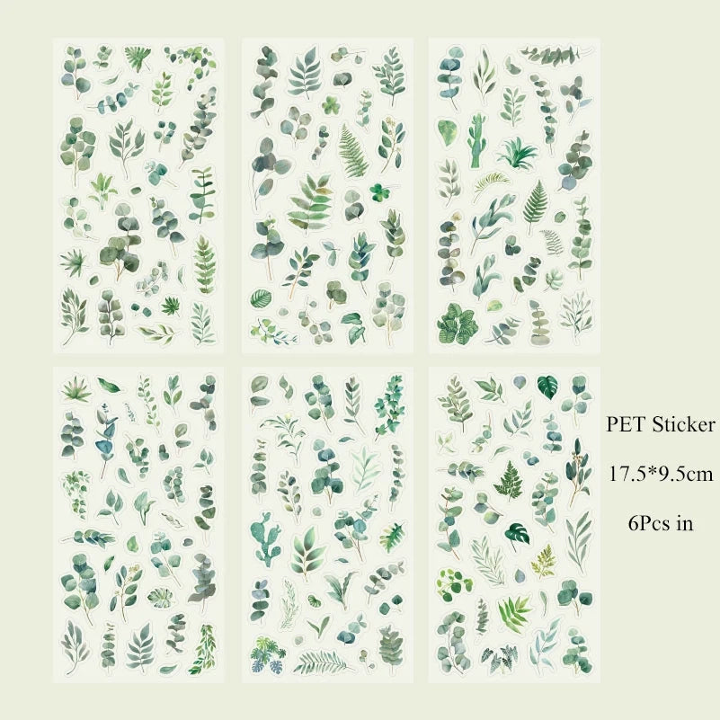 Spring Floral Shadow Sticker Sheet – Aesthetic Journaling & Scrapbook Sticker