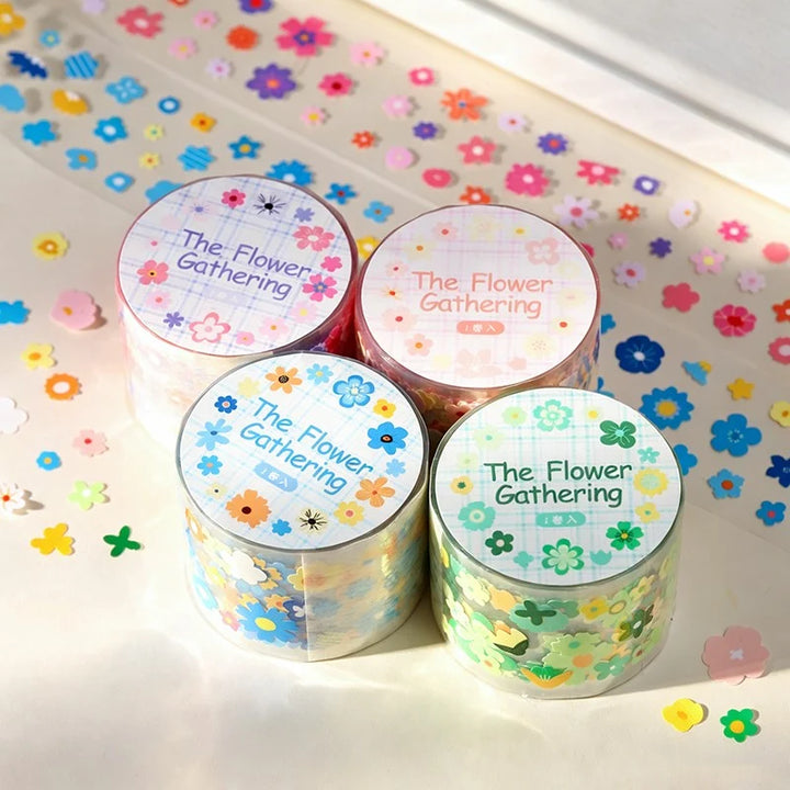 Flower Gathering Die-Cut Decorative Tape