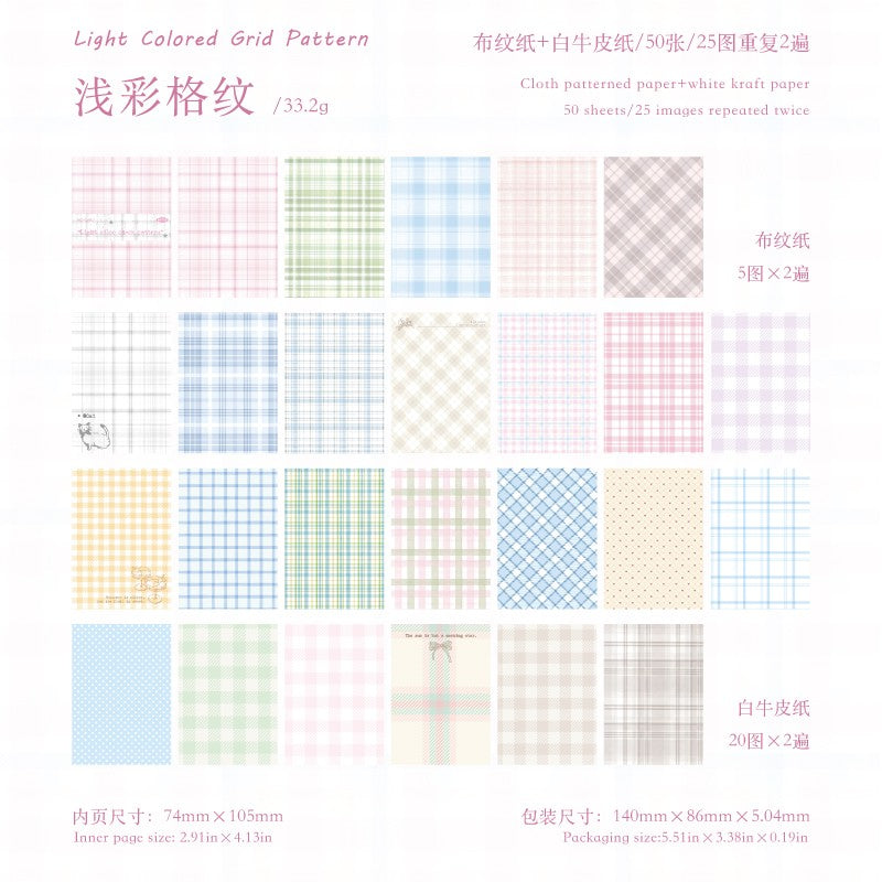 Plaid Market Material Paper