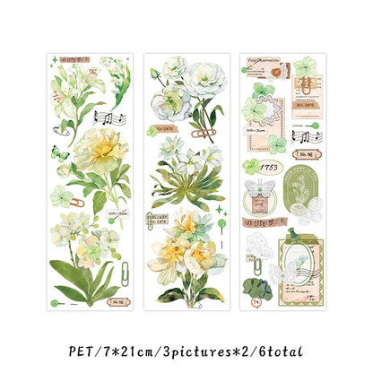 Floral Letter Sticker Sheet – Aesthetic Alphabet Journaling & Scrapbook Sticker