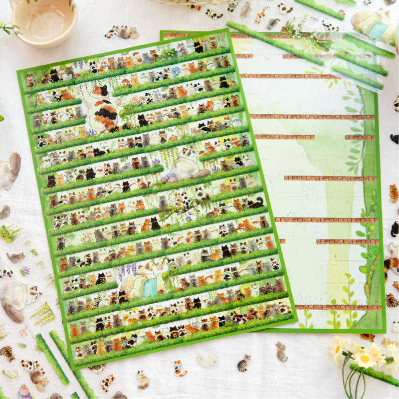 Cat Fantasy Adventure Series 3D Sticker featuring fantasy, and cat designs for journaling, scrapbooking and collage