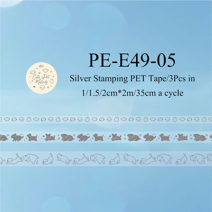Silver Special Issue Series Silver Stamping PET Tape Set