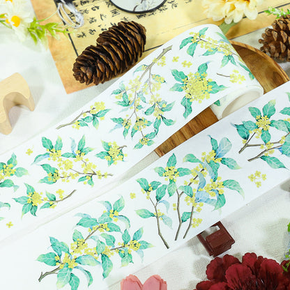 Glod Osmanthus Die Cutting Washi/Shell Light PET Tape featuring light designs for journaling, scrapbooking and collage