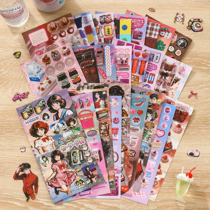 Showa Series Sticker Book featuring book designs for journaling, scrapbooking and collage