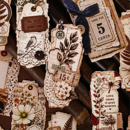 Old Layer Collection Series Sticker featuring old designs for journaling, scrapbooking and collage