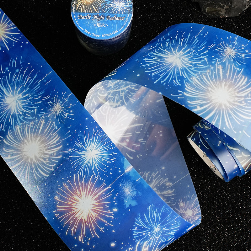 Night Island Starlight Series PET Tape featuring island, star, and light designs for journaling, scrapbooking and collage