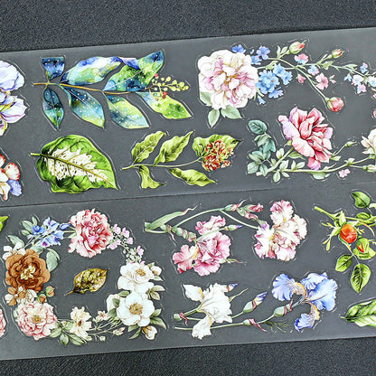 Summer Flower Events Die Cutting Fog PET Tape featuring summer, and flower designs for journaling, scrapbooking and collage