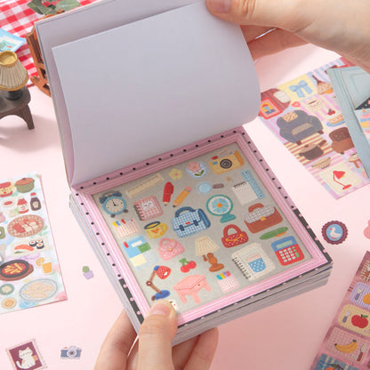 Patchwork Series Sticker Book featuring book designs for journaling, scrapbooking and collage