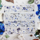 6cm*125cm Blue Dream Flower Shell Light PET Tape