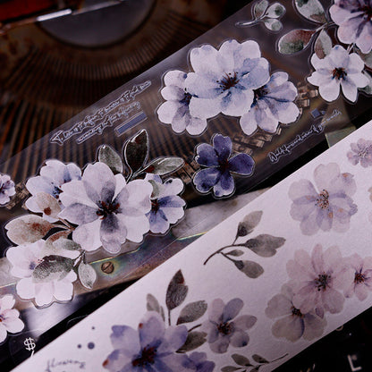 5.5cm*150cm Luxuriant Branches Die Cutting Washi/PET Tape for journaling, scrapbooking and collage