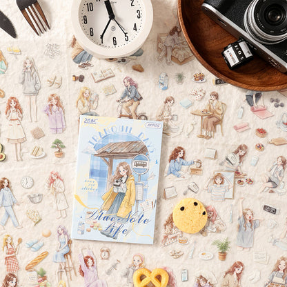 Continuous Time Series Sticker Book featuring book designs for journaling, scrapbooking and collage