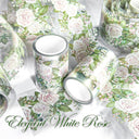 Elegant White Rose PET Tape