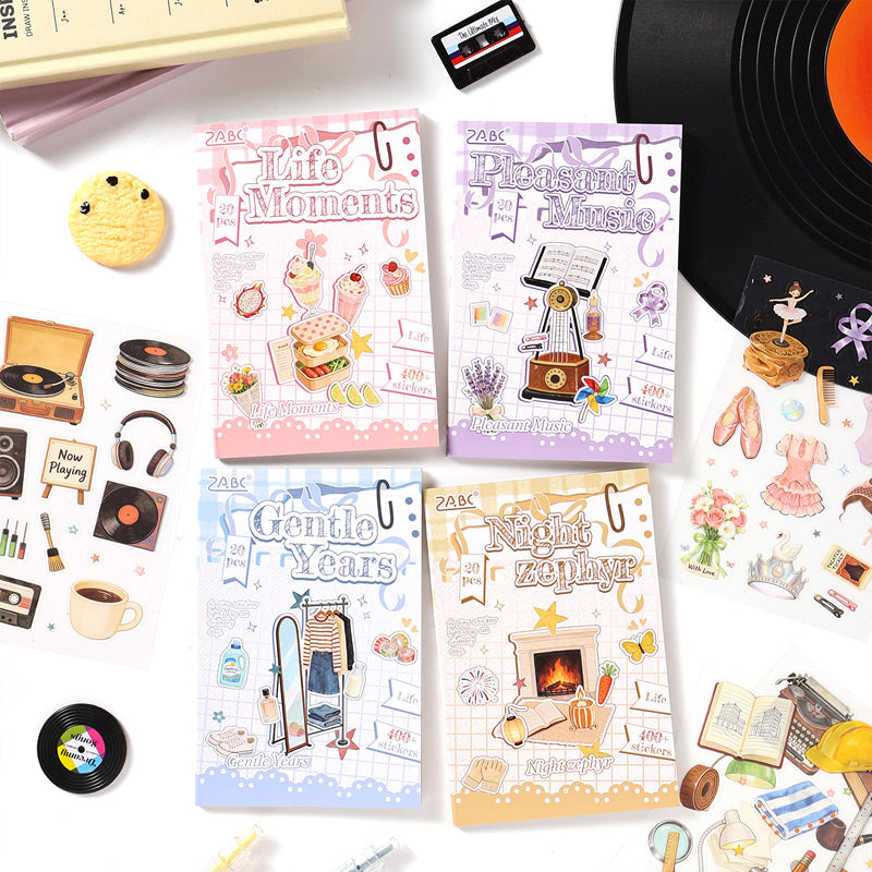 Beautifully Decorated Room Series Sticker Book featuring book designs for journaling, scrapbooking and collage