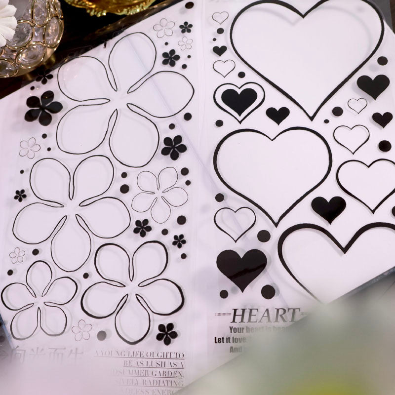 10cm*250cm Frame Shadow Notes Die Cutting Washi/PET Tape