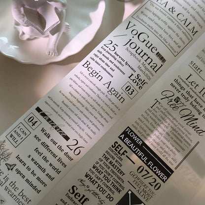 7cm*100cm Motivational Magazine Die Cutting Washi/PET Tape