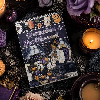 The Witch's Manor Sticker Book featuring book designs for journaling, scrapbooking and collage