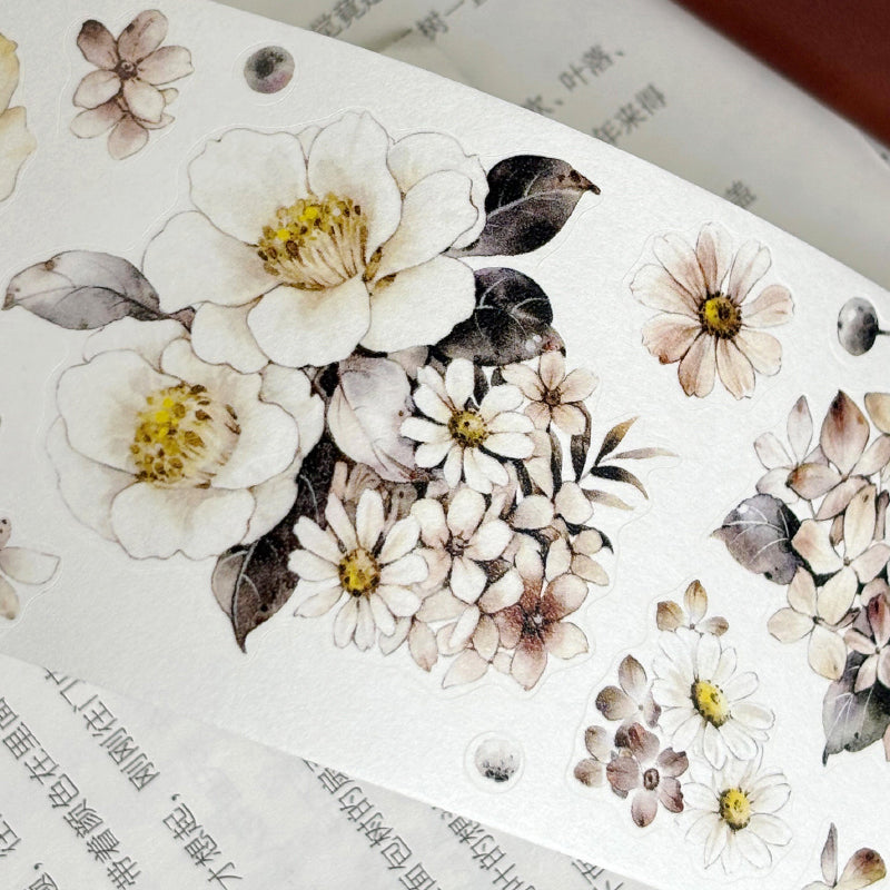 Ink Fragrance Flower Die-Cutting Washi Tape - Sample 100cm